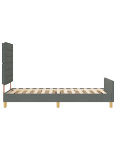 Struttura del letto Grigio scuro 80 x 200 cm Tessuto 2