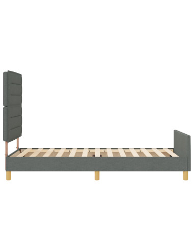 Struttura del letto Grigio scuro 80 x 200 cm Tessuto