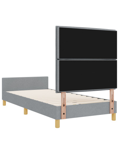 Struttura del letto Grigio chiaro 80 x 200 cm Tessuto
