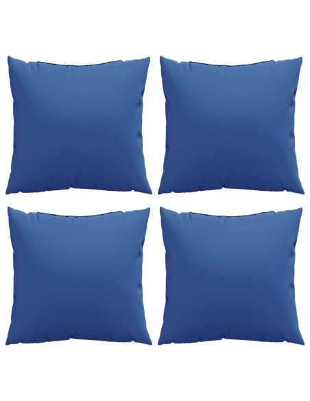 Cuscini per Divano 4 pz Blu Reale 40x40 cm in Tessuto