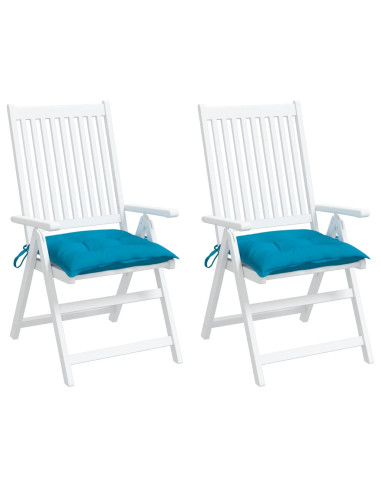 Cuscini per Sedia 2 pz Azzurro 40x40x7 cm in Tessuto Oxford