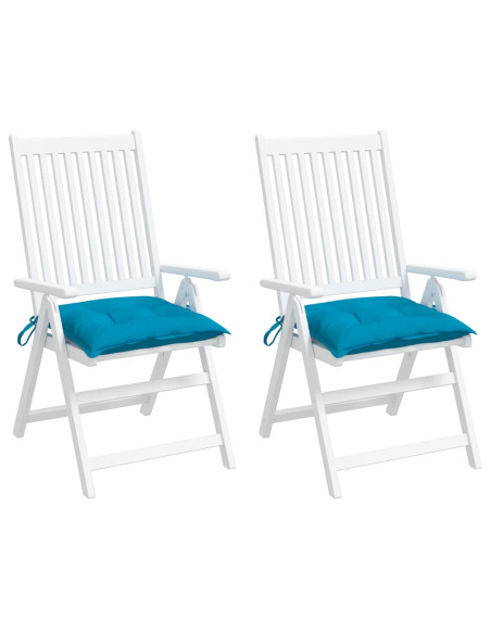 Cuscini per Sedia 2 pz Azzurro 40x40x7 cm in Tessuto Oxford