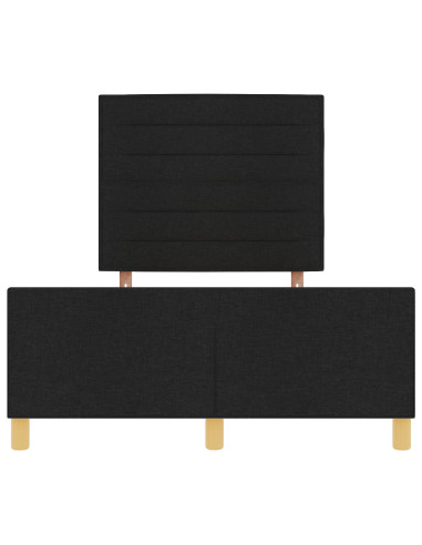 Struttura del letto con testiera Nero 120 x 200 cm Tessuto