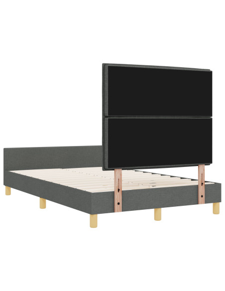 Letto in Grigio Scuro 120x200 cm Tessuto