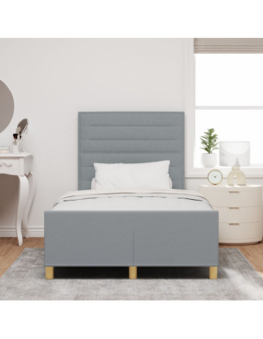 Struttura del letto Grigio chiaro 120 x 200 cm Tessuto