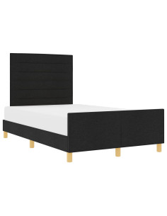 Struttura del letto con testiera Nero 120 x 190 cm Tessuto