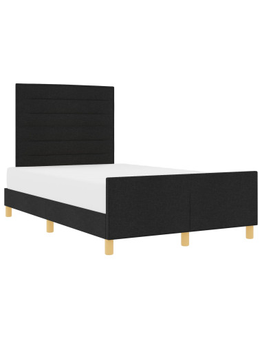 Struttura del letto con testiera Nero 120 x 190 cm Tessuto