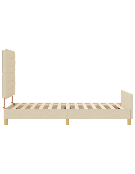Struttura del letto crema  100x200 cm in tessuto