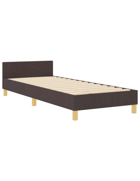 Letto Matrimoniale Marrone Scuro 100x200 cm Tessuto
