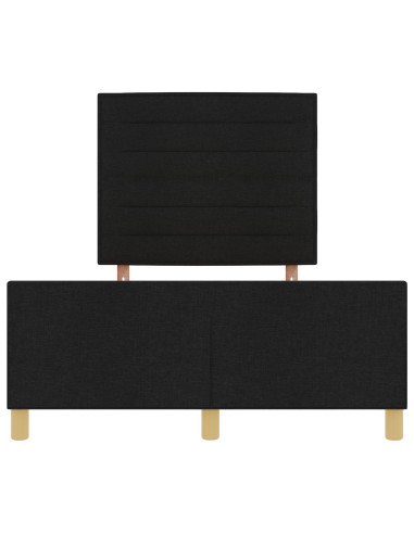 Struttura del letto con testiera Nero 140 x 190 cm Tessuto