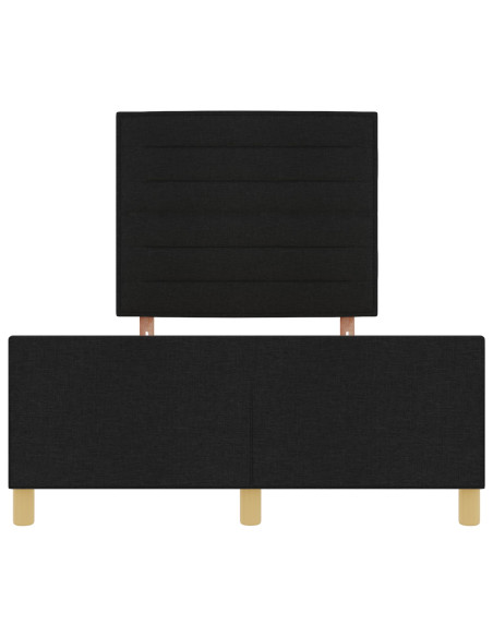 Struttura del letto con testiera Nero 140 x 190 cm Tessuto