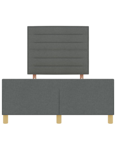 Struttura del letto Grigio scuro 140 x 190 cm Tessuto
