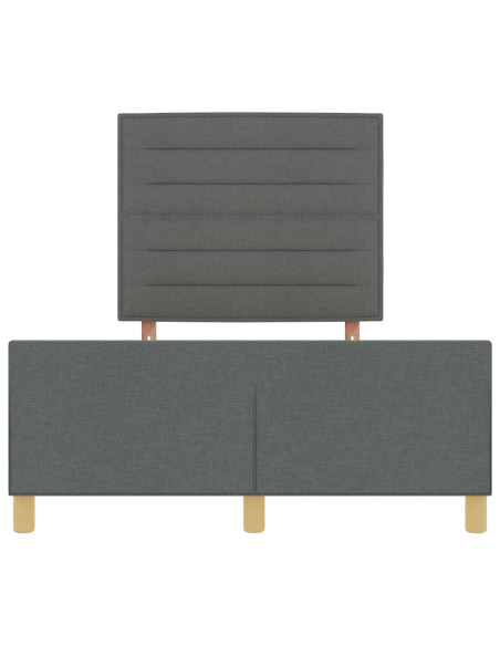 Struttura del letto Grigio scuro 140 x 190 cm Tessuto