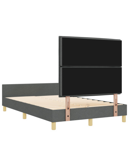 Struttura letto  Grigio scuro 140x190 cm in tessuto