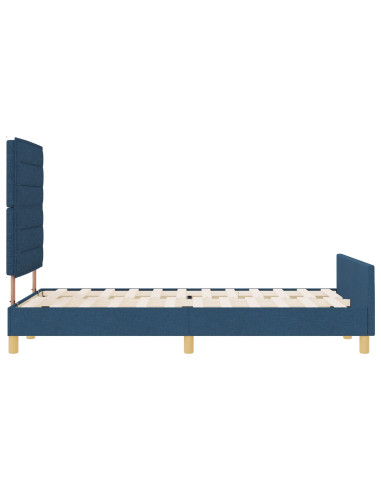 Struttura del letto con testiera Blu 120 x 200 cm Tessuto