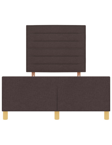 Struttura del letto Marrone scuro 120 x 200 cm Tessuto