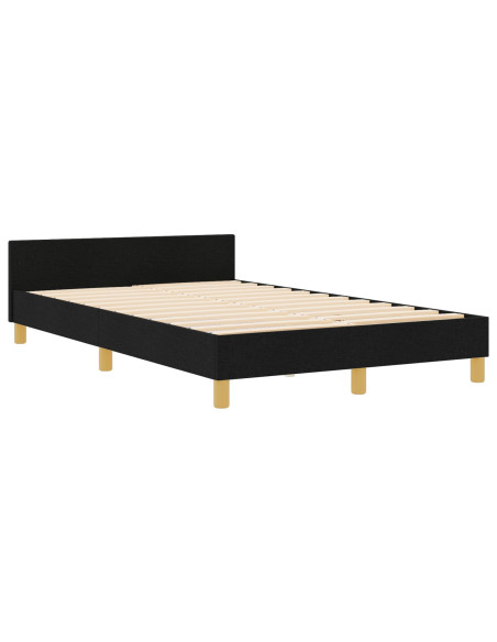 Struttura del letto con testiera Nero 120 x 200 cm Tessuto