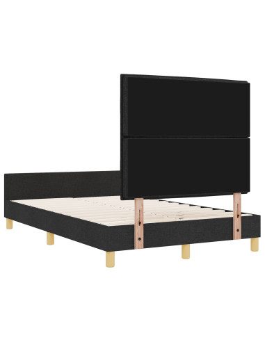 Struttura del letto con testiera Nero 120 x 200 cm Tessuto