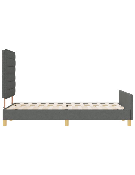 Letto in Grigio Scuro 120x200 cm Tessuto