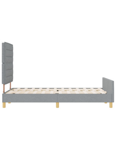 Struttura del letto Grigio chiaro 120 x 200 cm Tessuto