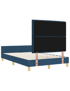 Struttura del letto con testiera Blu 120 x 190 cm Tessuto 2