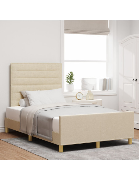 Letto  Crema 120x190 cm in Tessuto