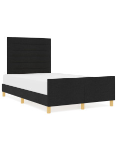 Struttura del letto con testiera Nero 120 x 190 cm Tessuto 2