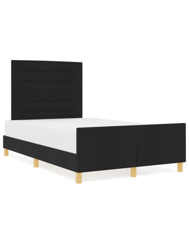 Struttura del letto con testiera Nero 120 x 190 cm Tessuto