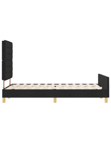 Struttura del letto con testiera Nero 120 x 190 cm Tessuto