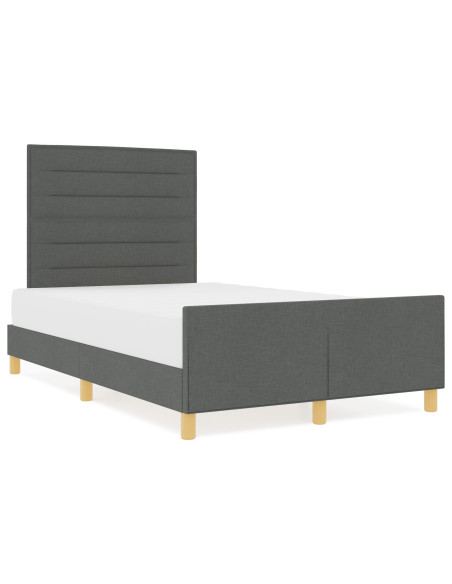 Struttura Letto in Tessuto Grigio Scuro 120x190 cm