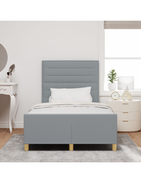 Struttura del letto Grigio chiaro 120 x 190 cm Tessuto