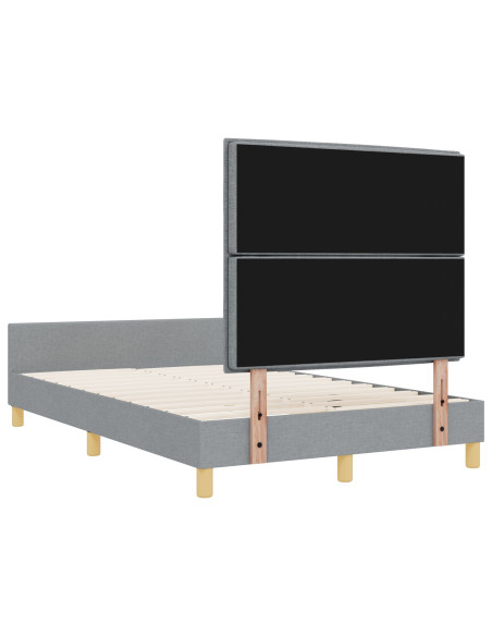Struttura del letto Grigio chiaro 120 x 190 cm Tessuto
