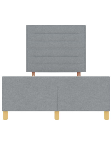 Struttura del letto Grigio chiaro 120 x 190 cm Tessuto