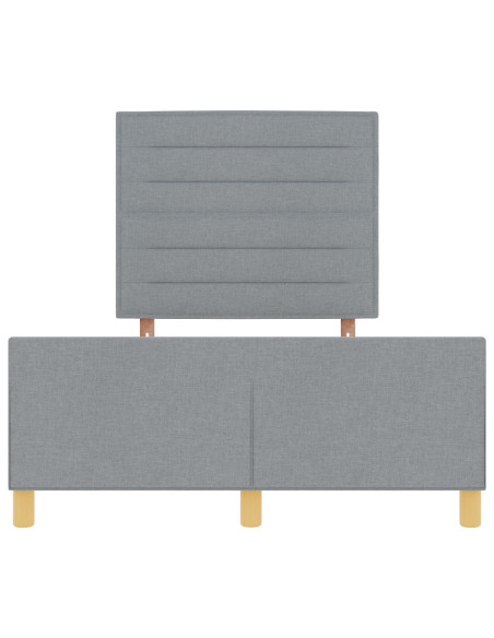 Struttura del letto Grigio chiaro 120 x 190 cm Tessuto