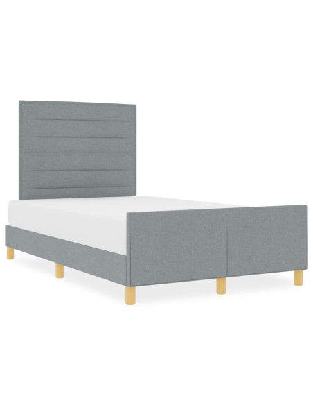 Struttura Letto  Grigio Chiaro 120x190 cm Tessuto