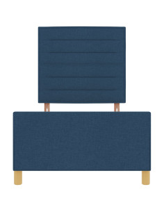 Struttura del letto con testiera Blu 100 x 200 cm Tessuto 2