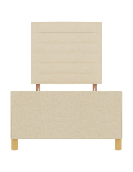 Struttura del letto crema  100x200 cm in tessuto