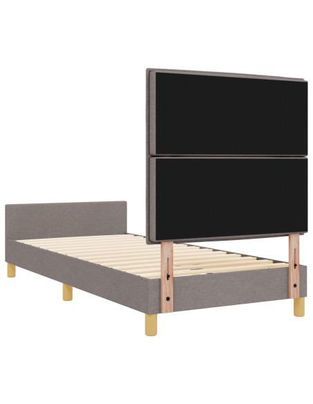 Struttura Letto Tortora 100x200 cm in Tessuto di