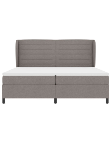 Letto a box con materasso Tortora 200x200 cm Tessuto