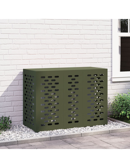 Copertura per Condizionatore  Verde Oliva 110x50x80 cm Acciaio