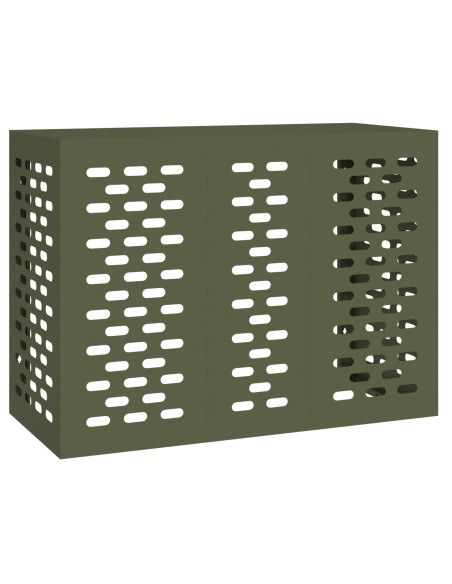 Copertura per Condizionatore  Verde Oliva 110x50x80 cm Acciaio