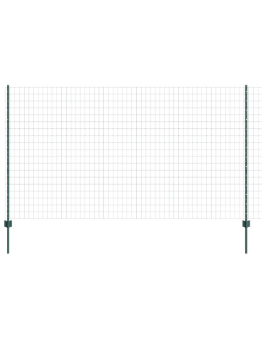 Recinzione con Posto Verde 1,4 x 10 m Acciaio e PVC