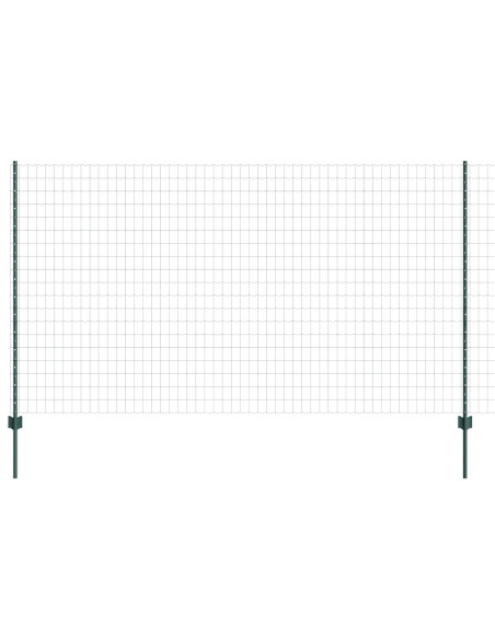 Recinzione con Posto Verde 1,4 x 10 m Acciaio e PVC