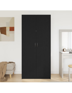 Guardaroba Rovere Nero 90 x 52 x 200 cm Legno multistrato 2