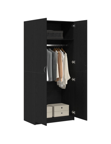 Guardaroba Rovere Nero 90 x 52 x 200 cm Legno multistrato