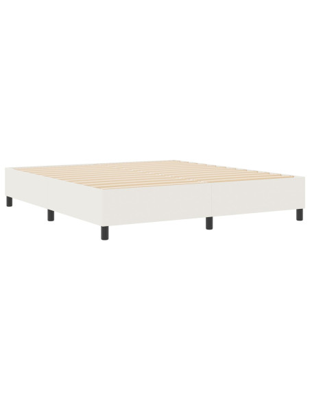 Letto Box Spring Crema Super King Tessuto A Coste