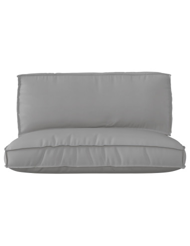 Set di Cuscini per Pallet 2 pcs Grigio Tessuto Oxford