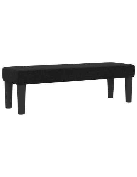Letto Box Spring  con Materasso & Panchina Nera 180x200 cm Tessuto