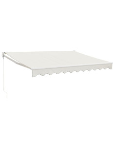 Tenda da Sole Retrattile Crema 3,5x2,5 m in Tessuto e Alluminio 2