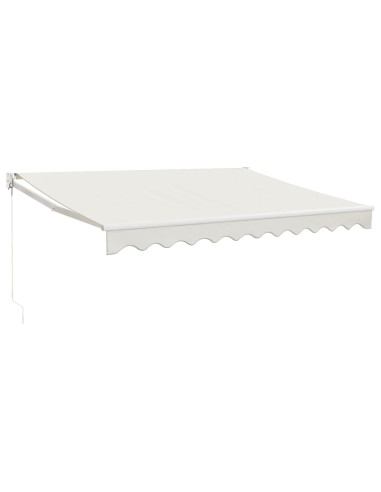 Tenda da Sole Retrattile Crema 3,5x2,5 m in Tessuto e Alluminio